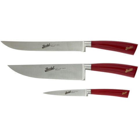 Berkel Elegance Chef Set of 3 Knives (RED)