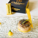 Calvisius Lingotto pressed caviar bar with a microplane, 100% White Sturgeon dried caviar for grating over pasta, premium Italian gourmet ingredients Dubai.