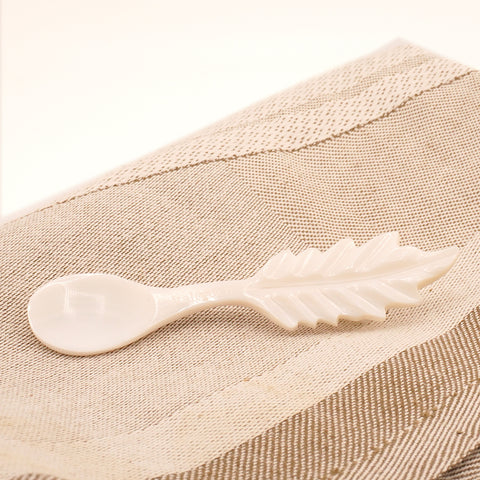 Caviar Spoon - Mother-of-Pearl Leaf