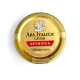 Discover the refined delicacy of Sevruga caviar—small, glistening grey pearls with a bold, briny flavour and a smooth, lingering finish.