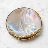 Handcrafted mother-of-pearl caviar dish