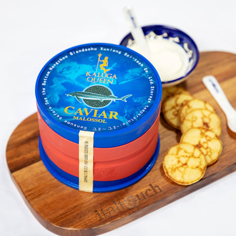Kaluga Queen Caviar Hybrid, Kaluga Queen, Imperial Beluga, Caviar, Dubai caviar, foodie gifts, gourmet, gourmet gifts, caviar UAE, beluga, italtouch Caviar, trufflemandubai, Luxury gifts, Caviar Dubai